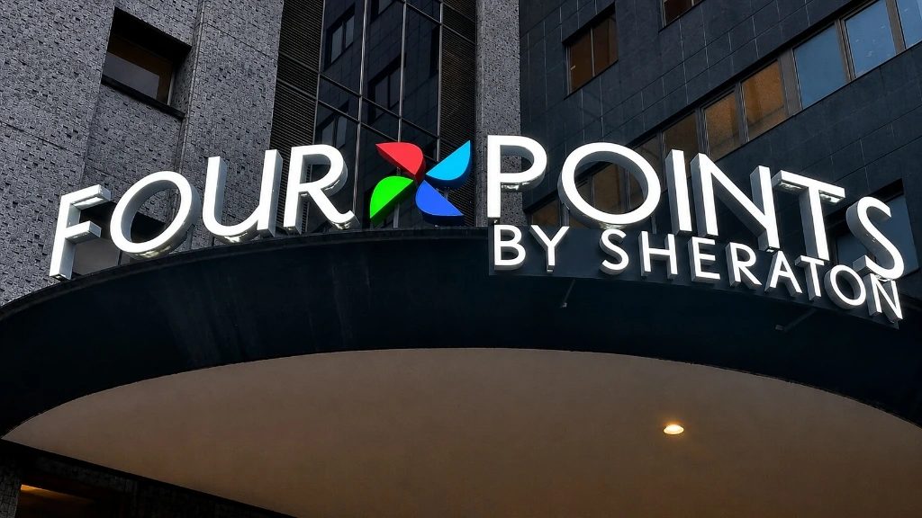 Aviso luminoso y marquesina para Four Points by Sheraton