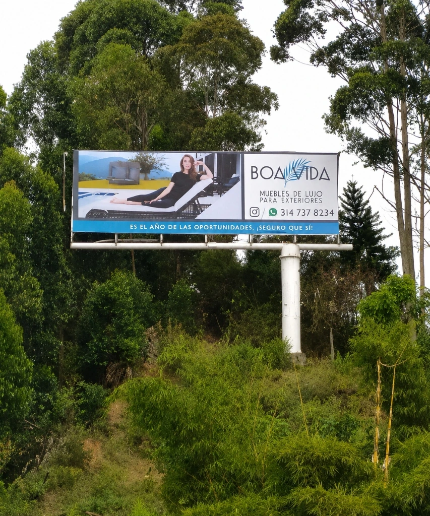Valla publicitaria exterior para Boavida